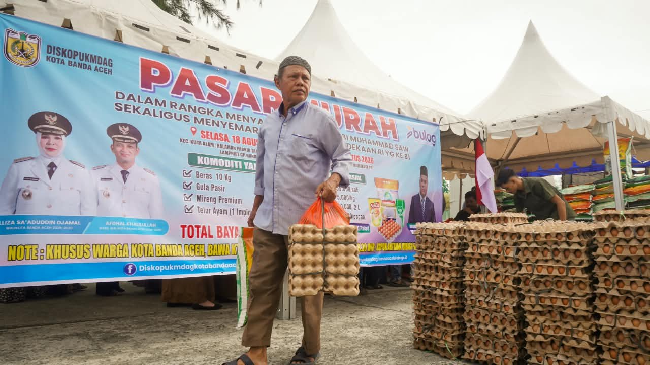 Meriahkan Maulid dan HUT ke-81 RI, Pemko Banda Aceh Hadirkan Pasar Murah