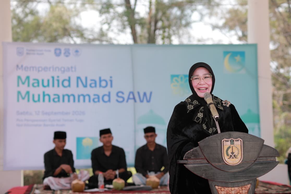 Illiza Hadiri Maulid Akbar Perdana di Pos Satpol PP Gampong Jawa