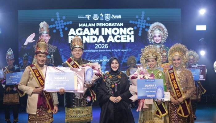 Agam Riffad dan Inong Meutya Dinobatkan sebagai Duta Wisata Banda Aceh 2026