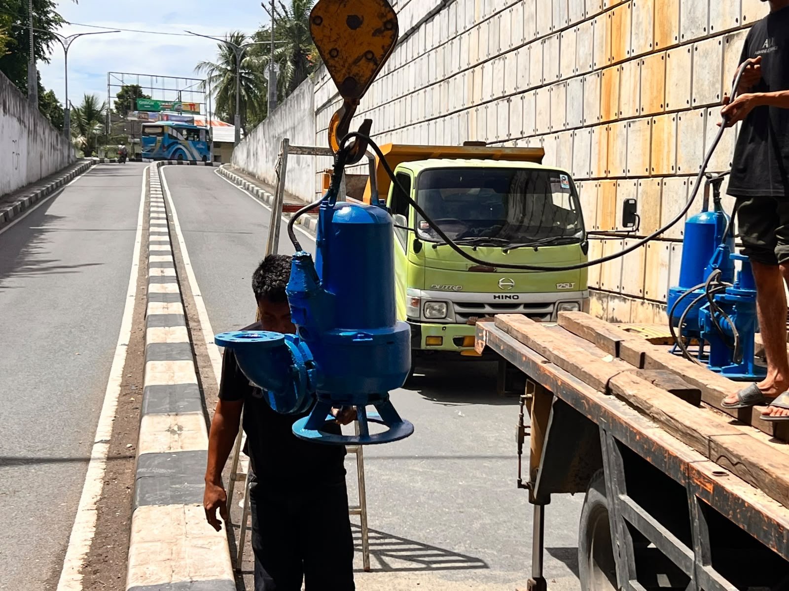Pascapencurian Kabel, Dua Pompa Underpass Beurawe Kembali Dipasang