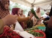 Aktivitas Pasar Tani Aceh Road Show 2026 tahap III di Lapangan Bola Kaki Cot Gapu, Kecamatan Kota Juang, Selasa, 13 Oktober 2026. (Foto: Ist)